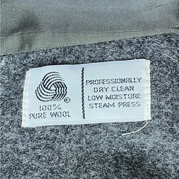 Vintage Panther Women’s Gray Pure Wool USA Union Made Blazer Suit Jacket Sz 9/10 - Picture 5 of 15